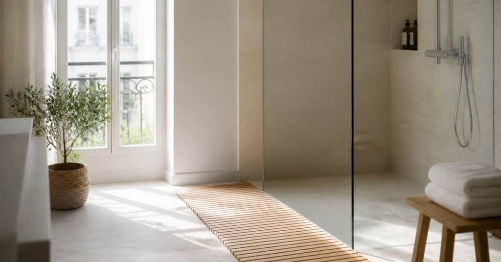 Caillebotis en bois dans une salle de bain : ce qu'il faut savoir avant de poser