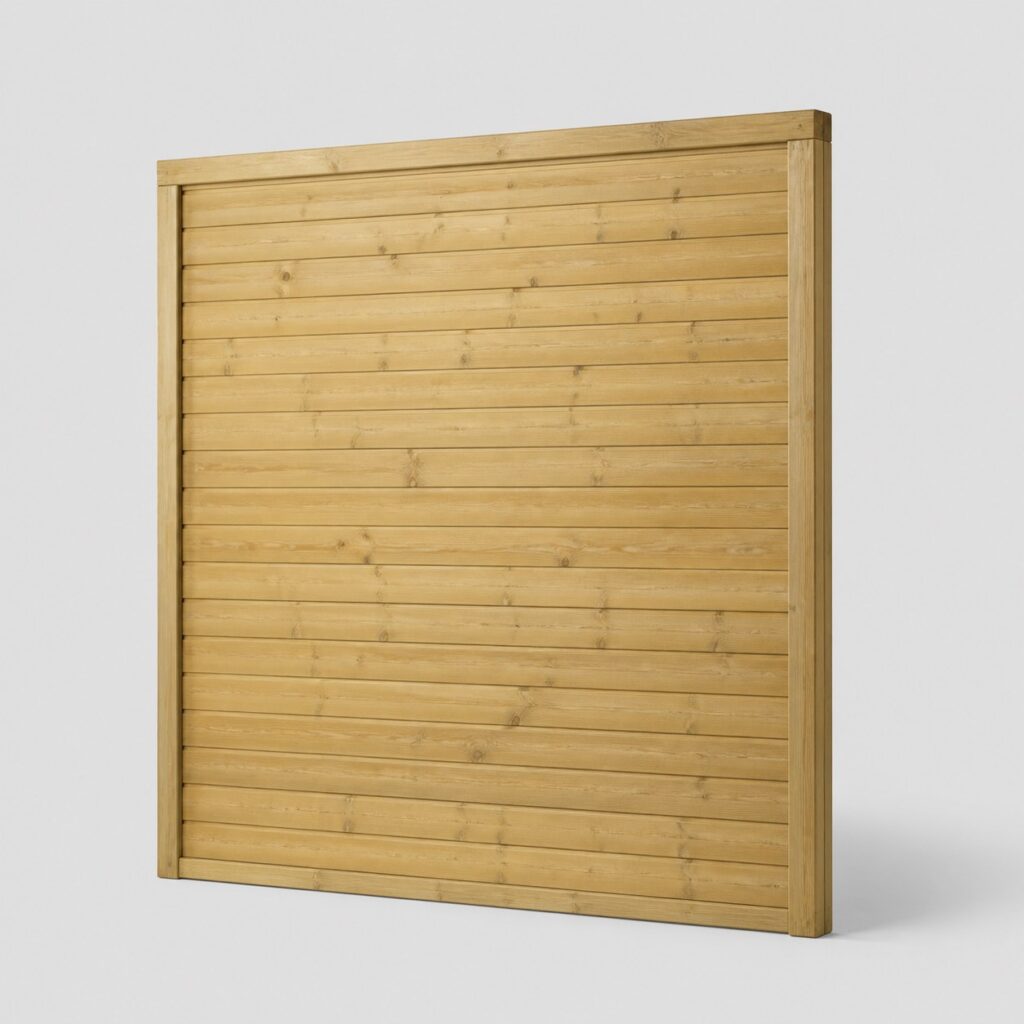 Écran occultant en bois traité de 180 x 180 cm sur fond gris clair