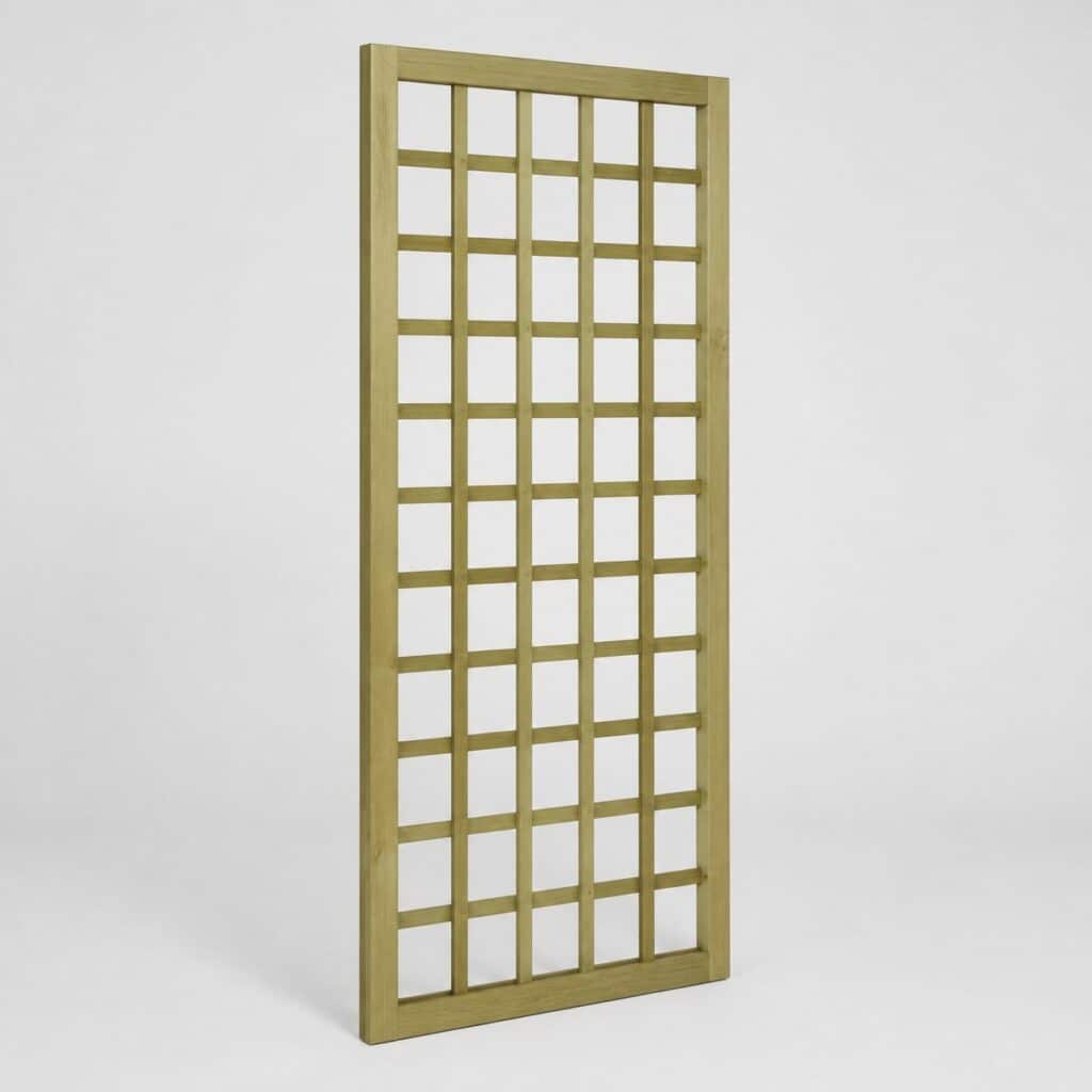 Panneau treillis en bois autoclavé de 50 x 180 cm sur fond gris clair