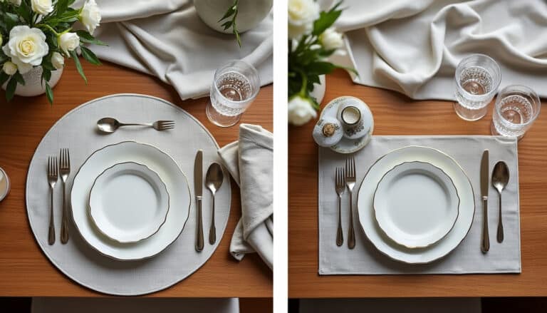 Set de table rond ou rectangulaire : ce que la forme change au dressage