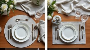 découvrez comment la forme de votre set de table, rond ou rectangulaire, influence le dressage de votre table et sublime votre décoration.
